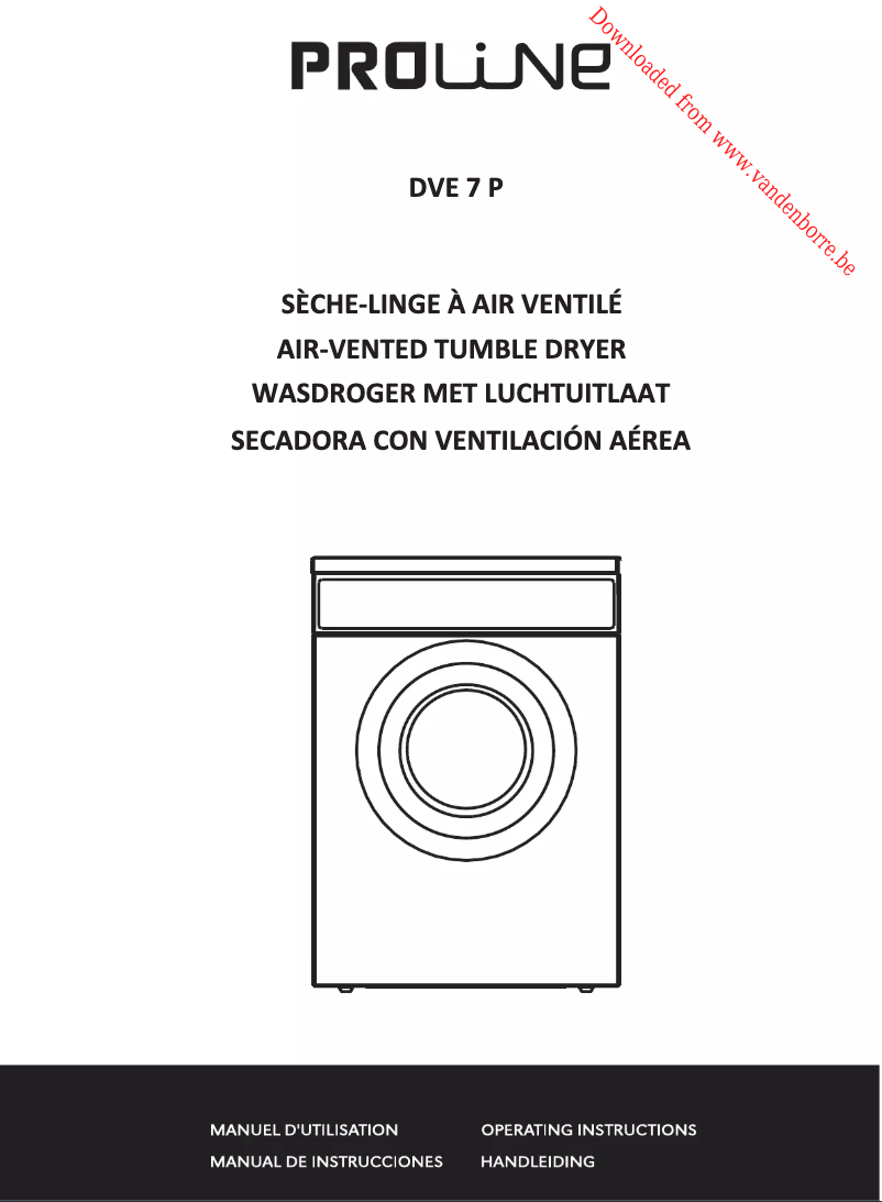 Página 1 del manual Manual de usuario Proline DVE7P