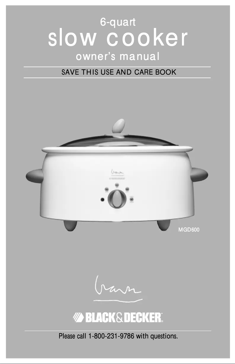 Image de la première page du manuel de l'appareil MGD600