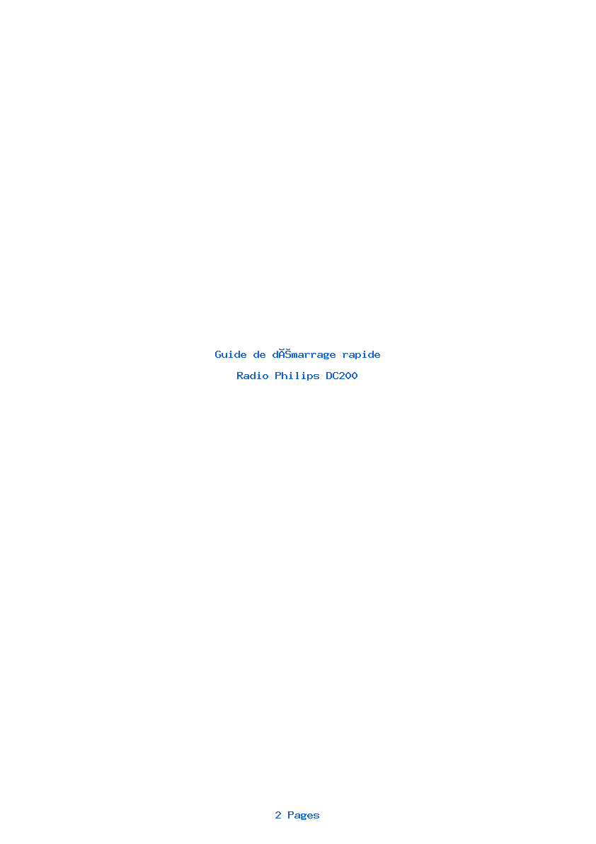 Image de la première page du manuel de l'appareil DC200