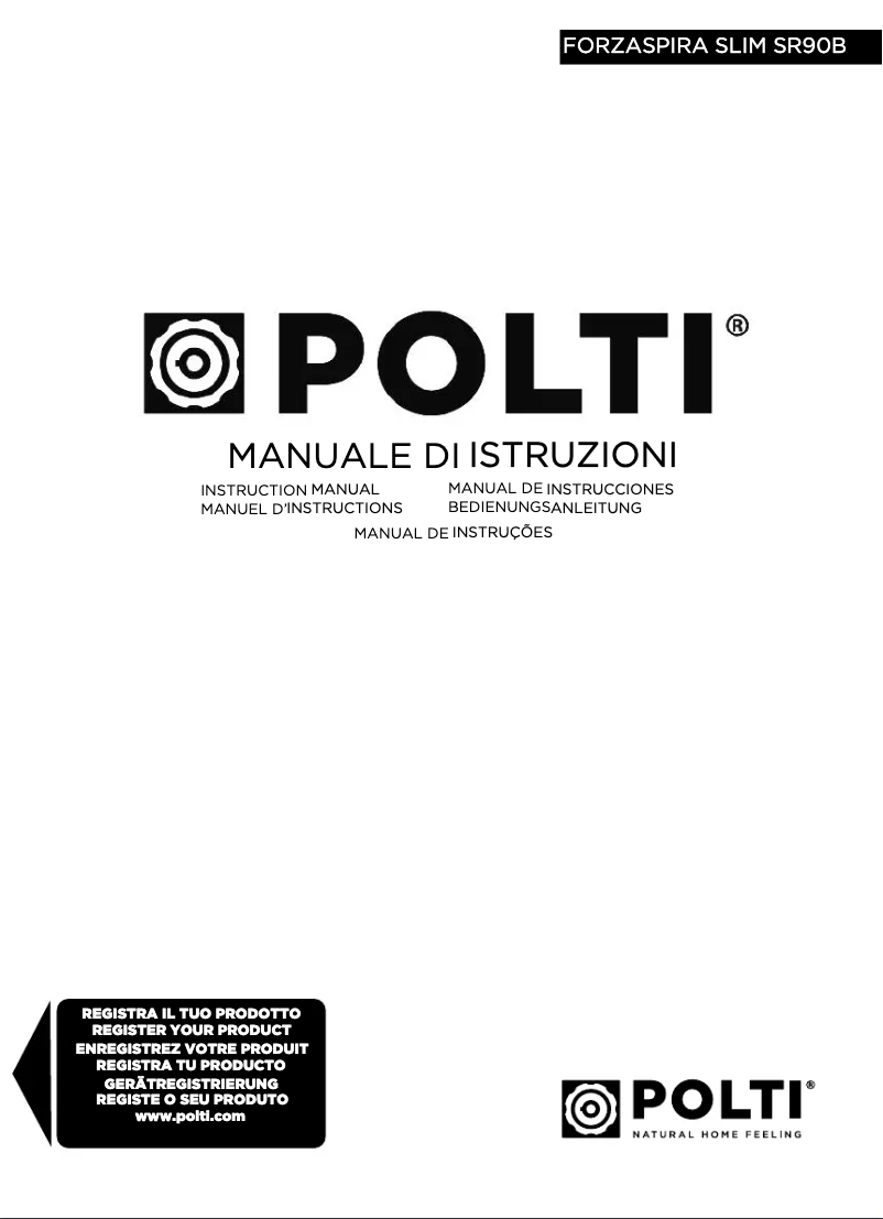 Page 1 de la notice Manuel utilisateur Polti Forzaspira Slim SR90B