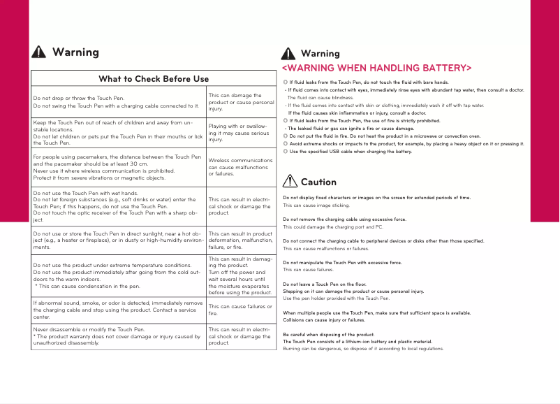 Page 1 de la notice Manuel utilisateur LG AN-TP200