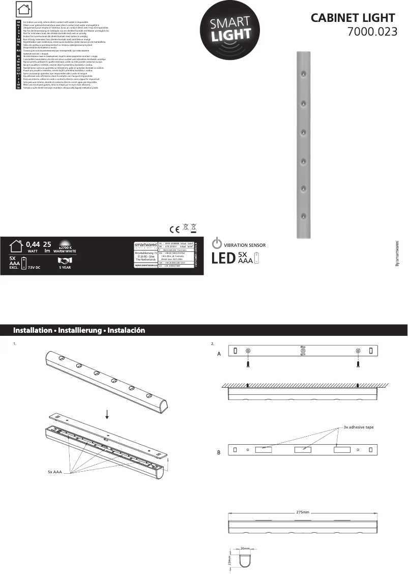 Page 1 de la notice Manuel utilisateur Smartwares 10.014.80