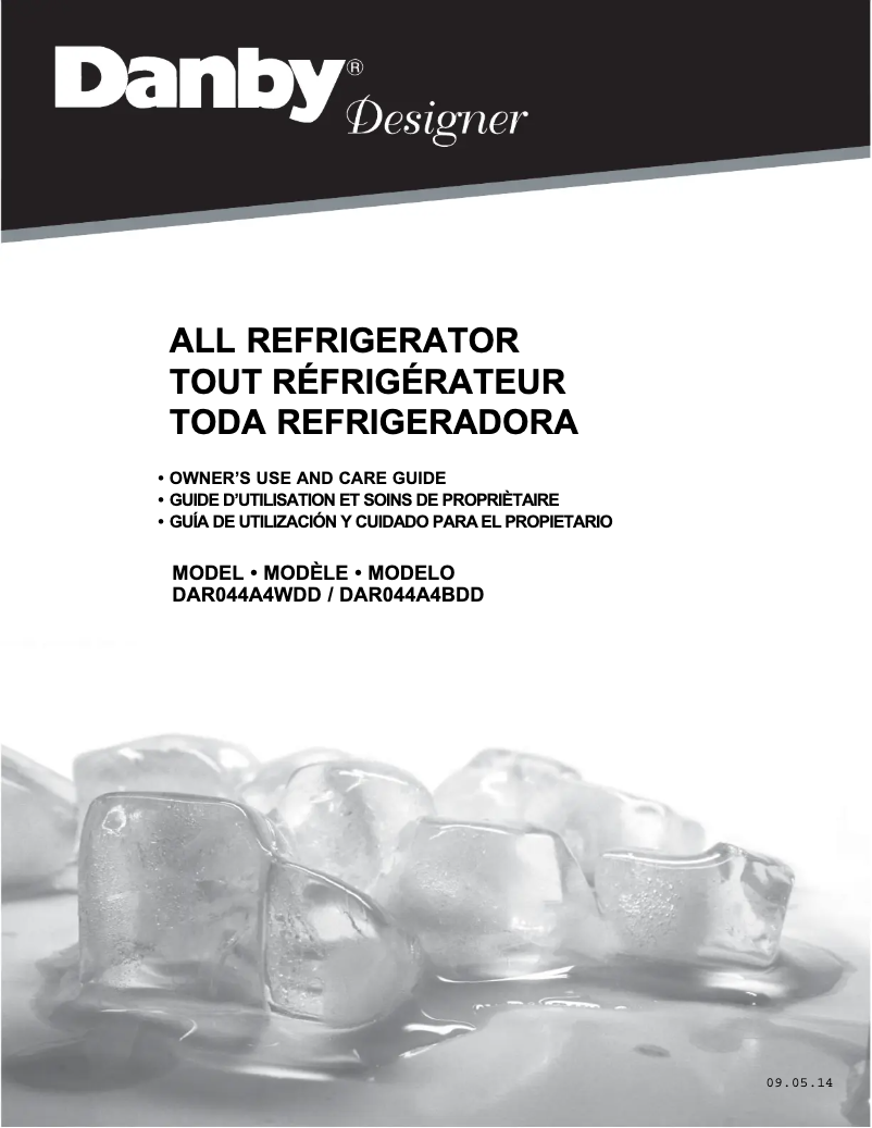 Page 1 de la notice Manuel utilisateur Danby DAR044A4BDD-6