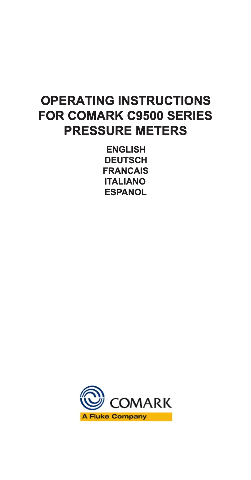 Page 1 of the manual User Manual Comark C9551