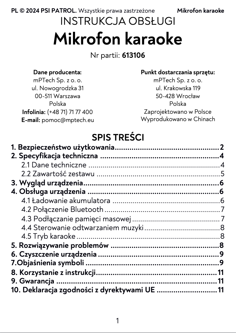 Page 1 de la notice Manuel utilisateur Huslog EMX-010246