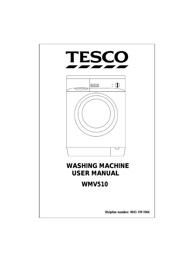 Página 1 del manual Manual de usuario Tesco WMV510