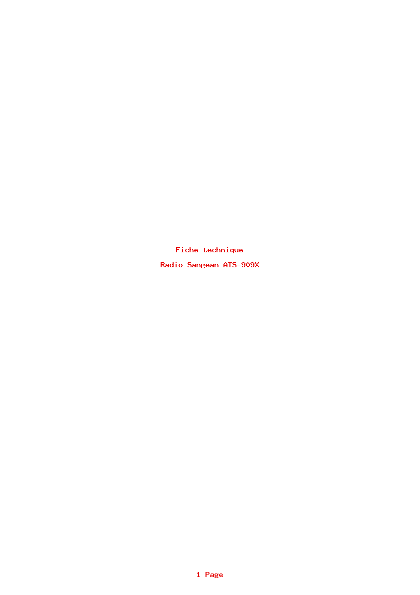 Image de la première page du manuel de l'appareil ATS-909X
