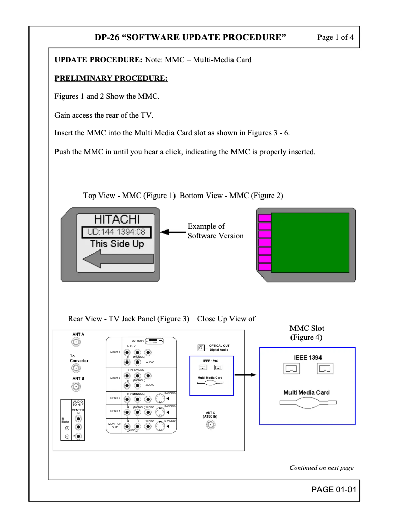 Page 1 de la notice Manuel utilisateur Hitachi 57XWX20B