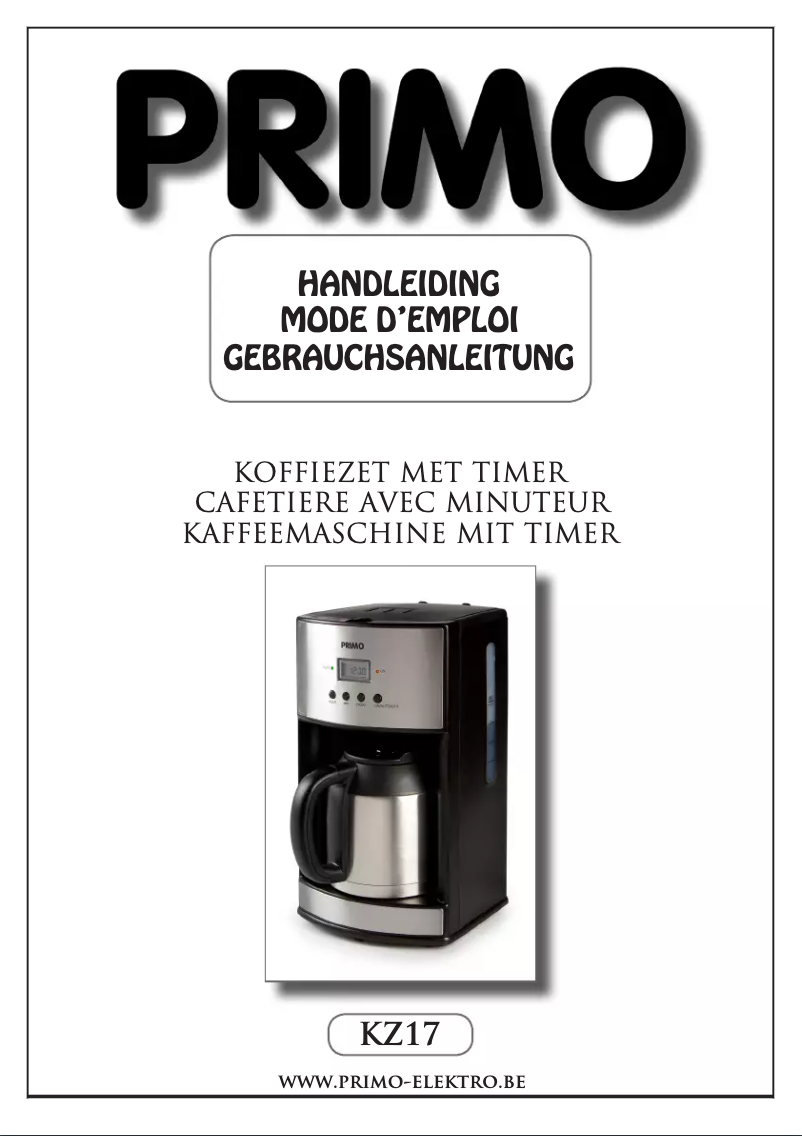 Page 1 de la notice Manuel utilisateur Primo KZ17