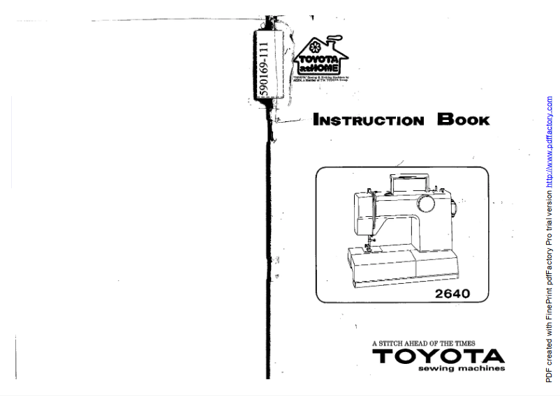 Page 1 de la notice Manuel utilisateur Toyota 2640