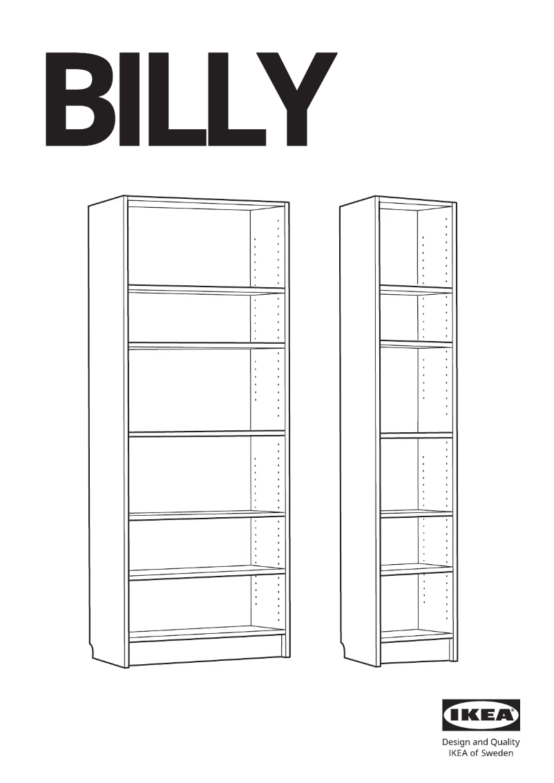 Page 1 de la notice Manuel utilisateur Ikea BILLY 902.638.36