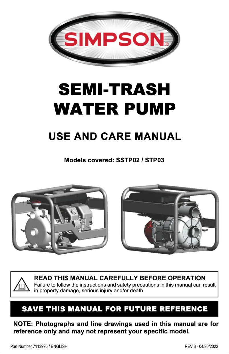 Page 1 de la notice Manuel utilisateur Simpson SSTP02