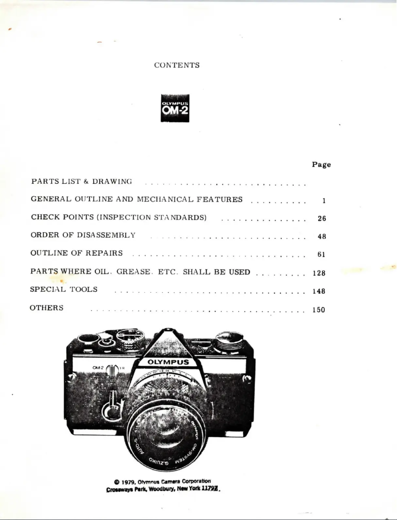 Page 1 de la notice Manuel utilisateur Olympus OM-2