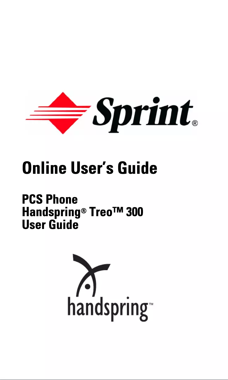 Page 1 de la notice Manuel utilisateur Handspring Treo 300