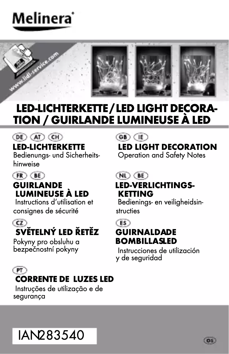 Page 1 de la notice Manuel utilisateur Melinera IAN 283540