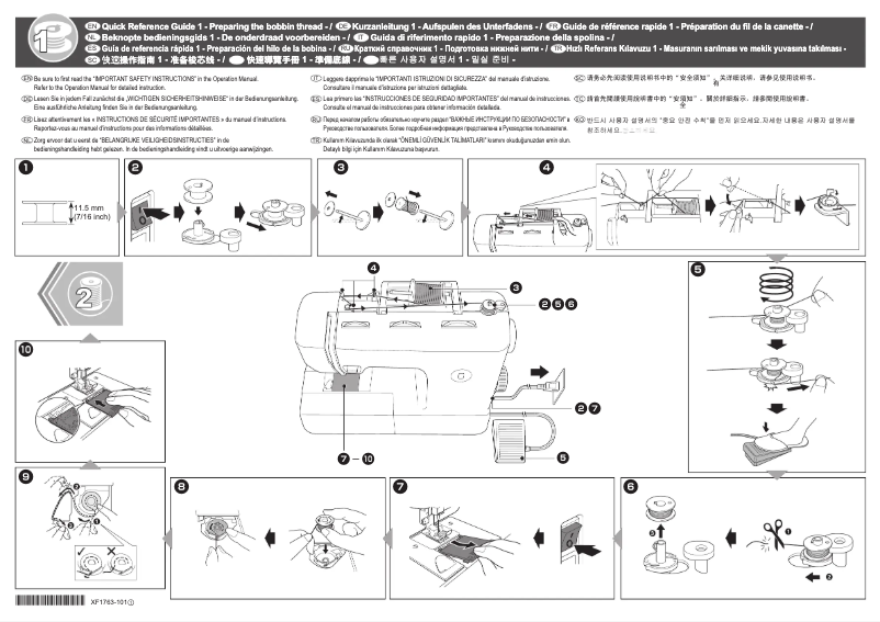 Page 1 de la notice Manuel utilisateur Brother Elite 55