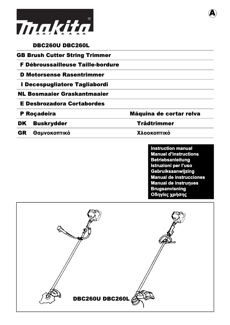 Página 1 del manual Manual de usuario Makita DBC260U