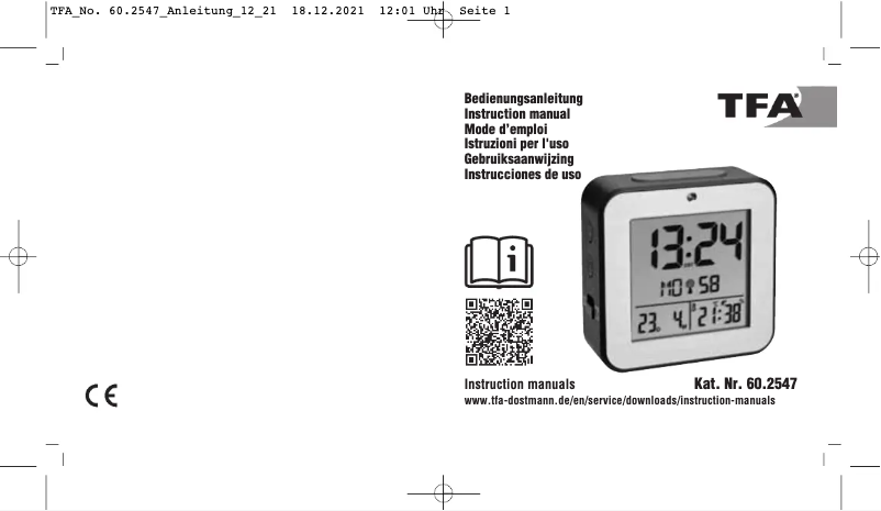Page 1 of the manual User Manual TFA 60.2547