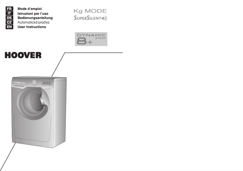 Page 1 de la notice Manuel utilisateur Hoover DST 8166P-14S
