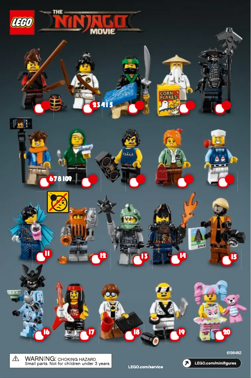 Page 1 de la notice Manuel utilisateur Lego Minifigures 71019