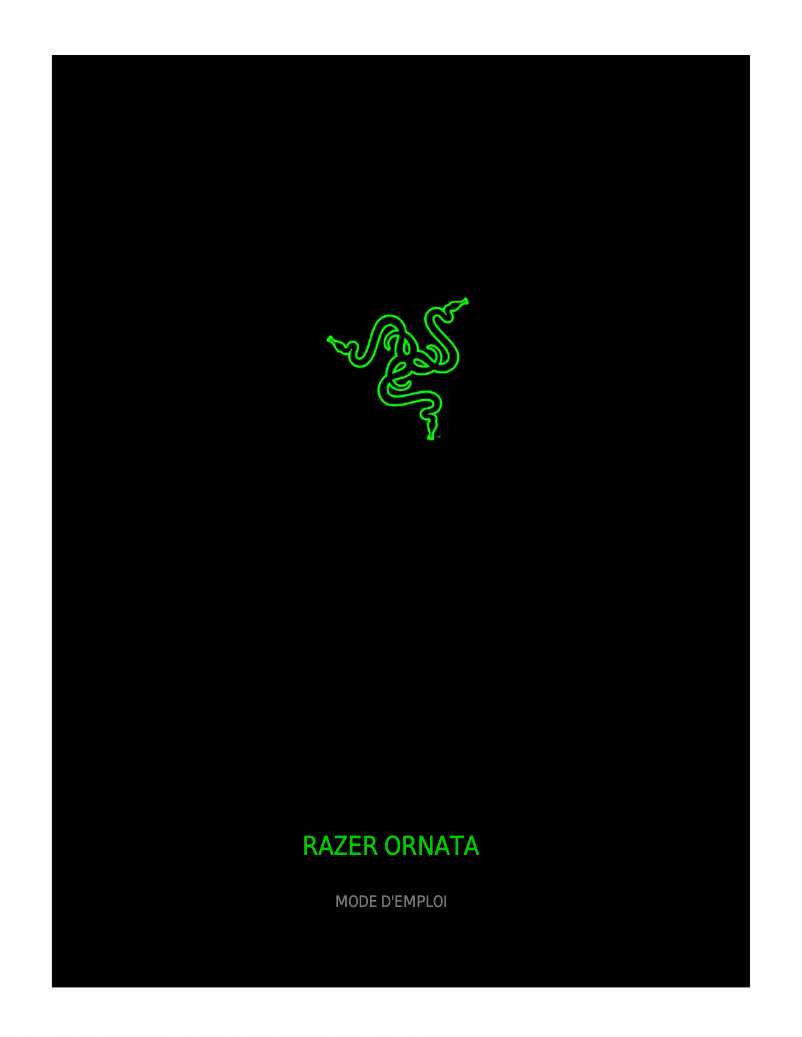 Page 1 de la notice Manuel utilisateur Razer Ornata