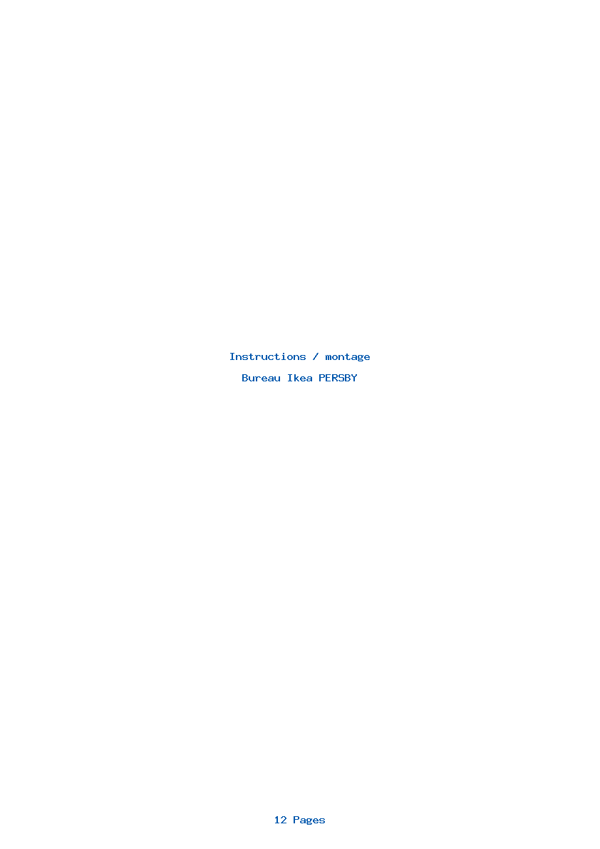 Page 1 de la notice Instructions / montage Ikea PERSBY