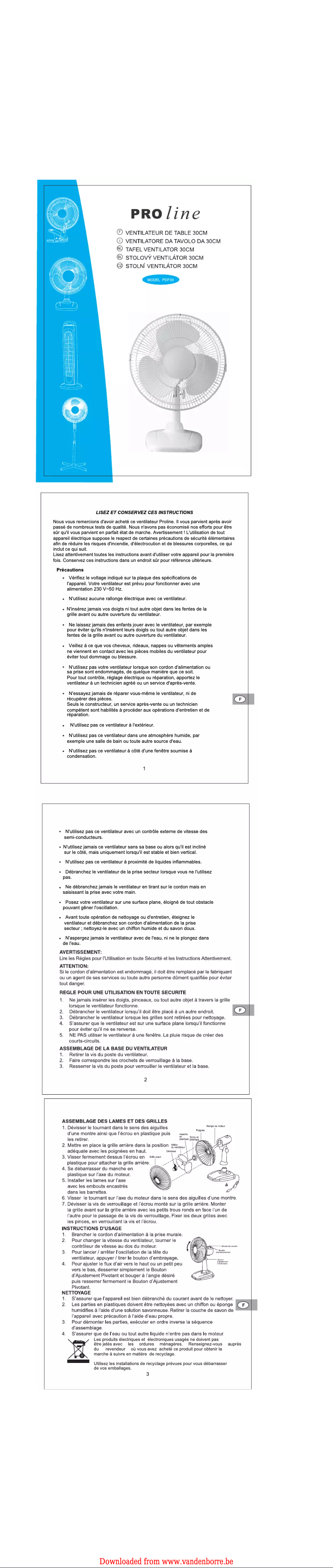 Página 1 del manual Manual de usuario Proline PDF 30