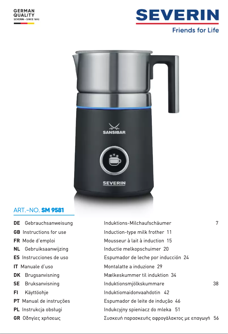 Página 1 del manual Manual de usuario Severin SM 9581
