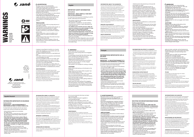 Página 1 del manual Manual de usuario Jane Crosslight Pro