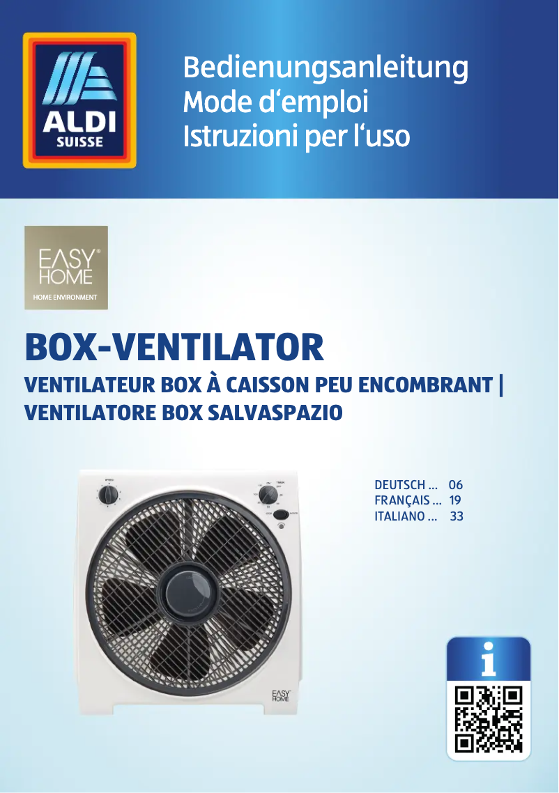 Page 1 de la notice Manuel utilisateur Easy Home GT-BF-01