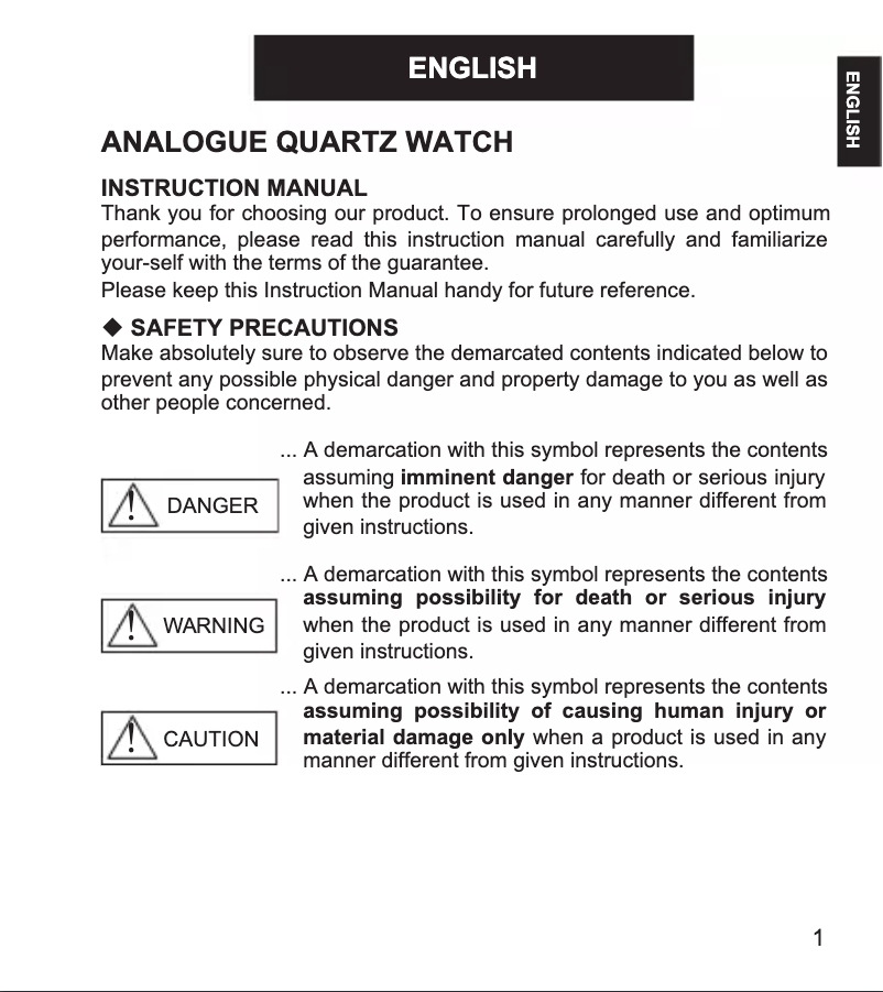 Page 1 de la notice Manuel utilisateur ORIENT Contemporary SZ40003W