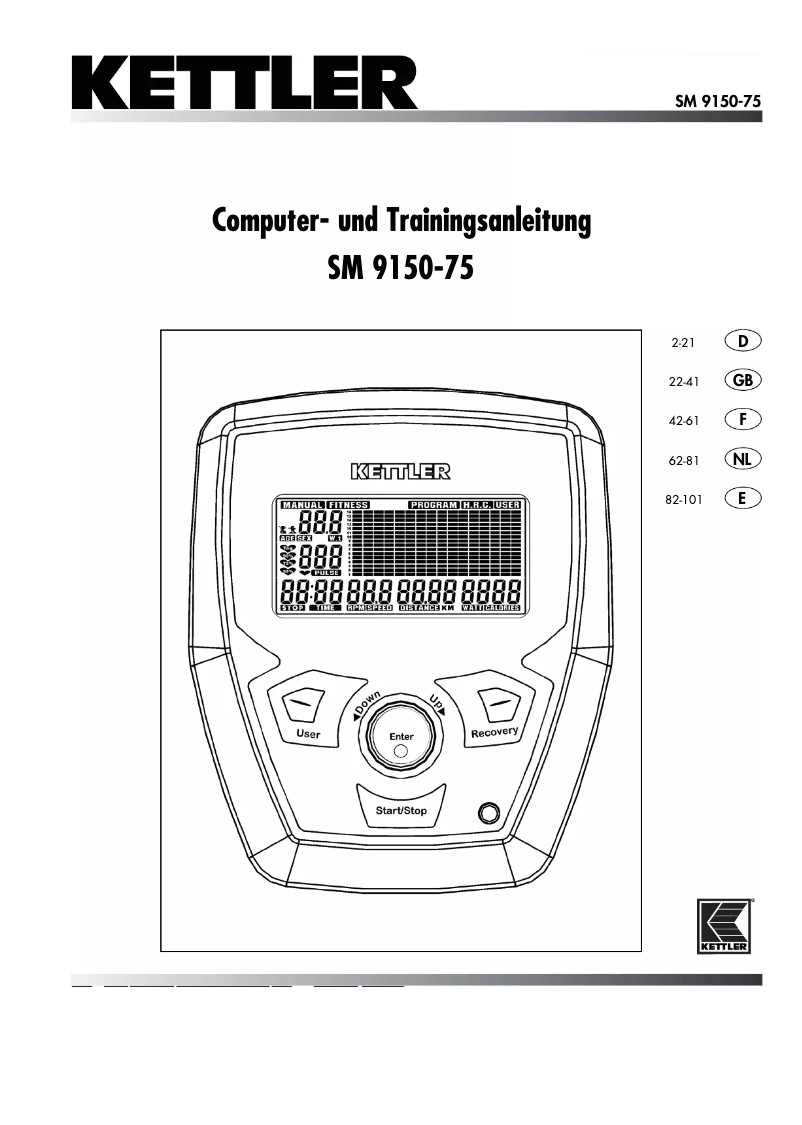 Página 1 del manual Manual de usuario Kettler Cycle P