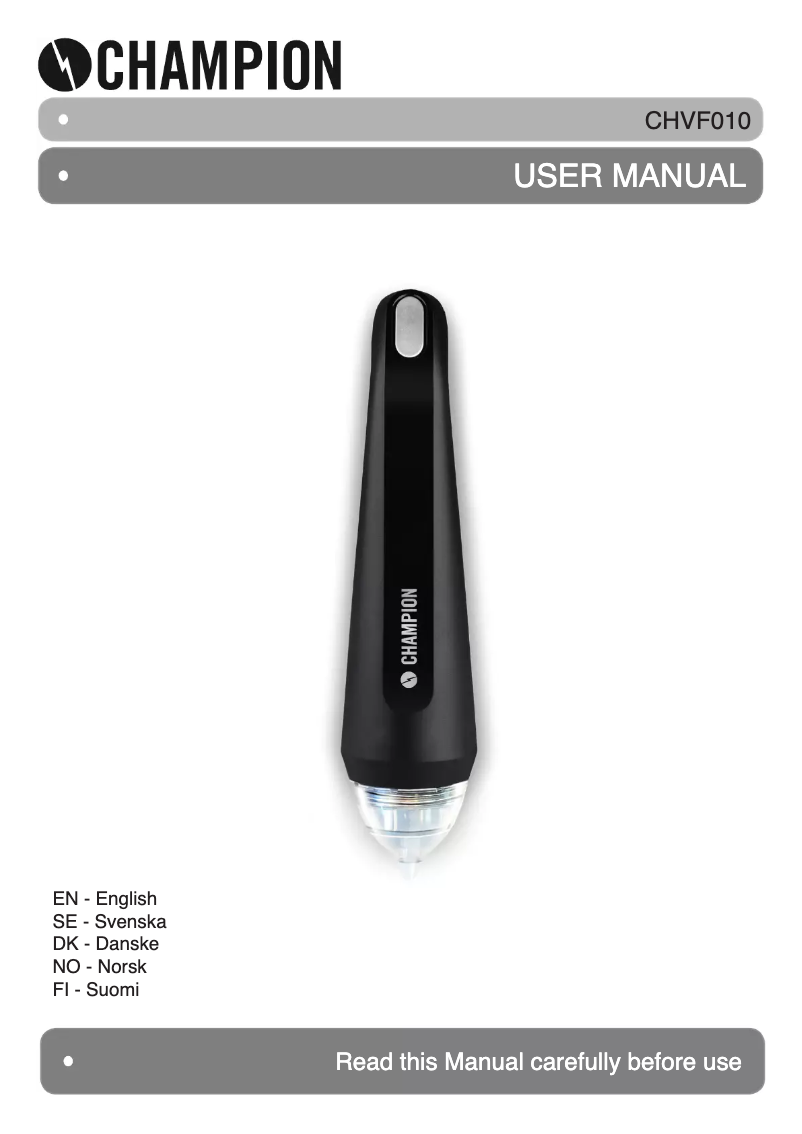 Page 1 de la notice Manuel utilisateur Champion CHVF010