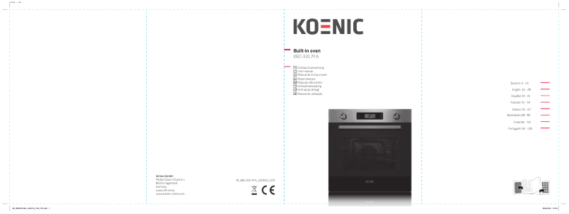 Page 1 de la notice Manuel utilisateur Koenic KBO 331 M A