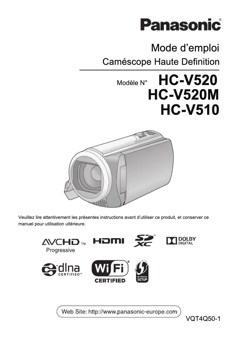 Página 1 del manual Manual de usuario Panasonic HC-V510