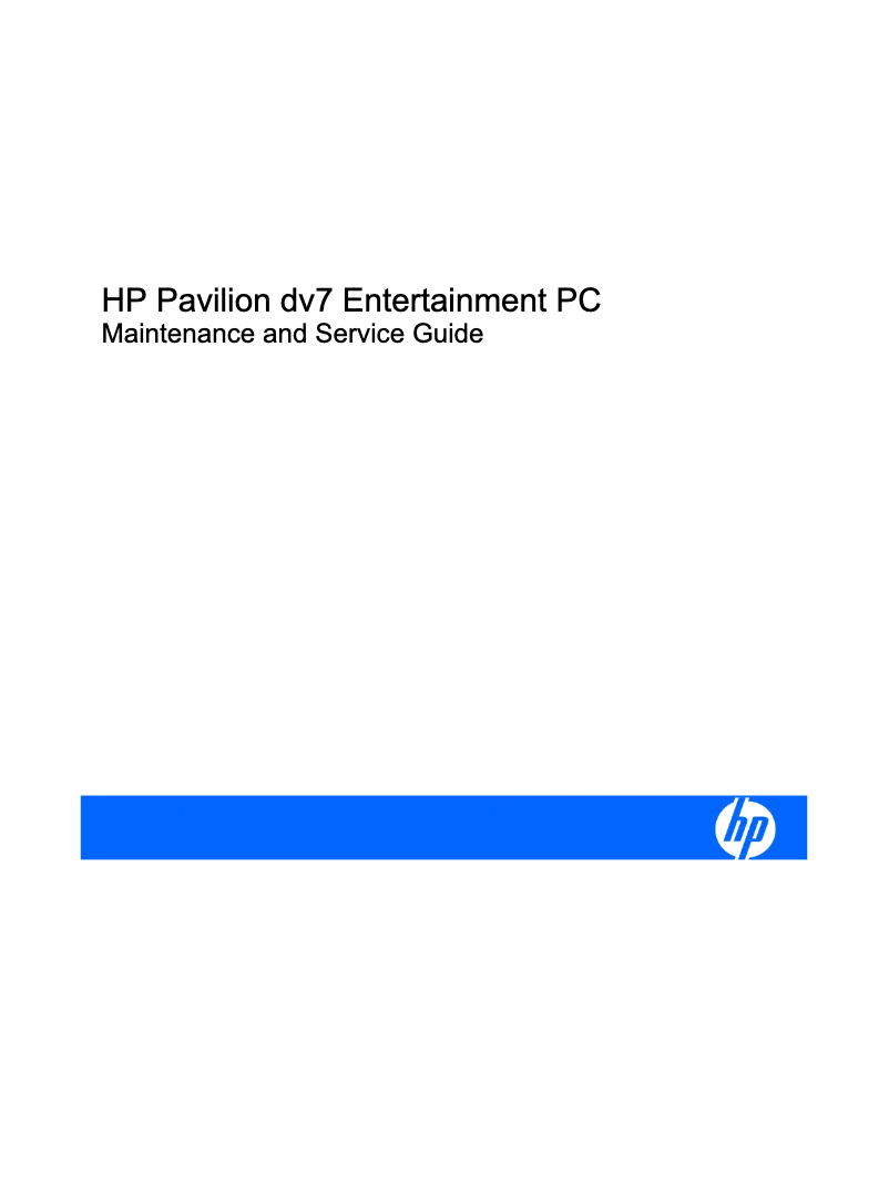 Página 1 del manual Manual de usuario HP Pavilion dv7-1260eo