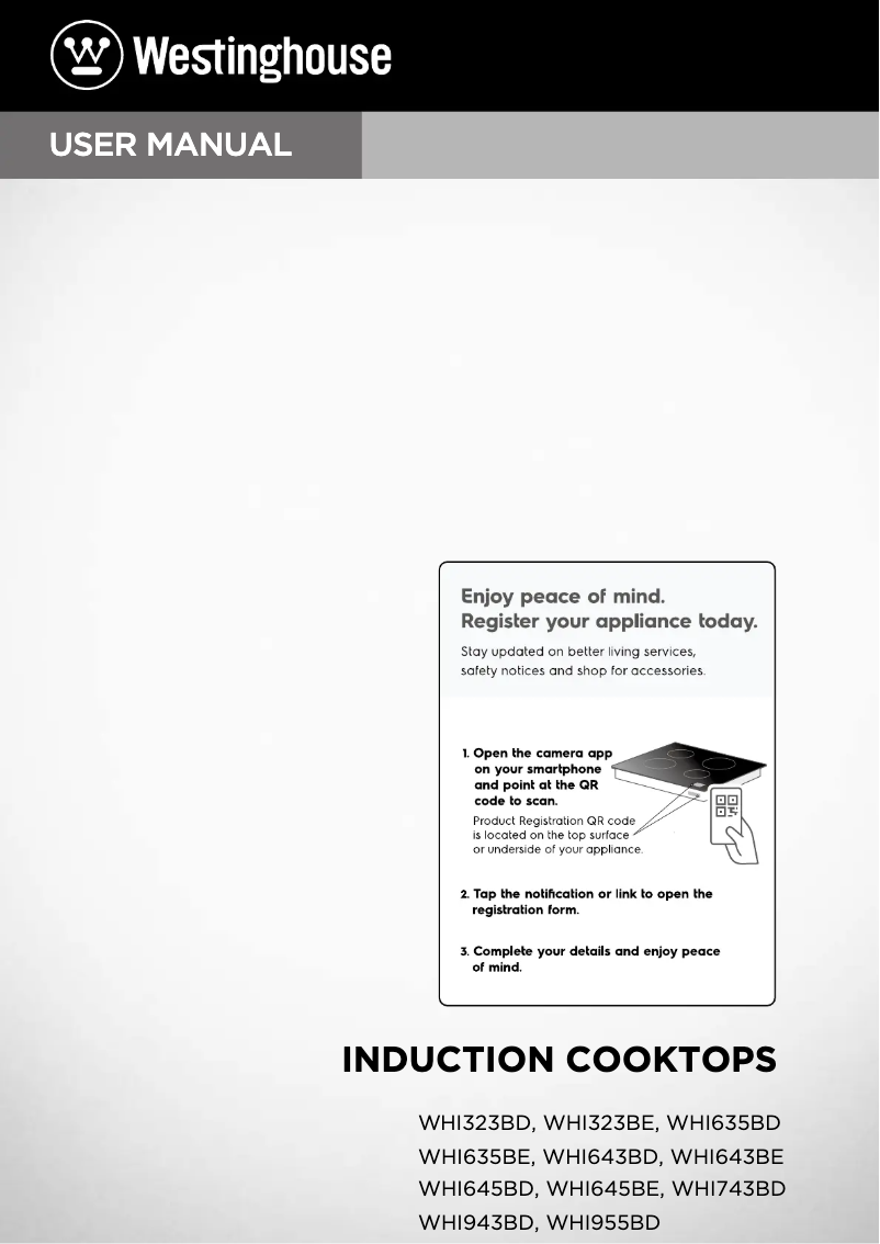 Page 1 de la notice Manuel utilisateur Westinghouse WHI323BE