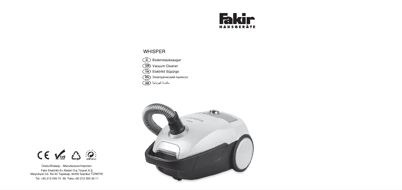 Page 1 de la notice Manuel utilisateur Fakir Whisper