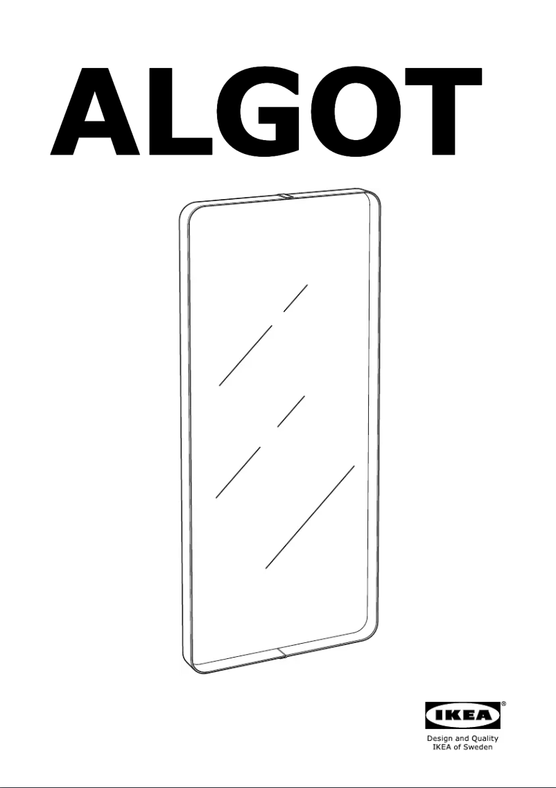 Page 1 de la notice Manuel utilisateur Ikea ALGOT