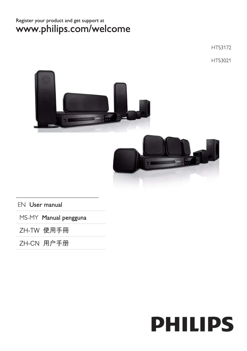 Page 1 of the manual User Manual Philips HTS3021