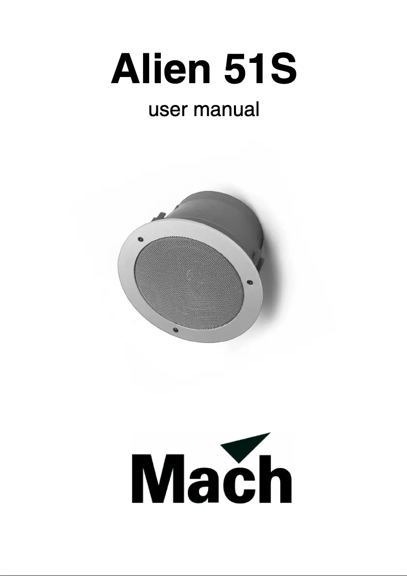 Page 1 de la notice Manuel utilisateur Martin Mach Alien 51S