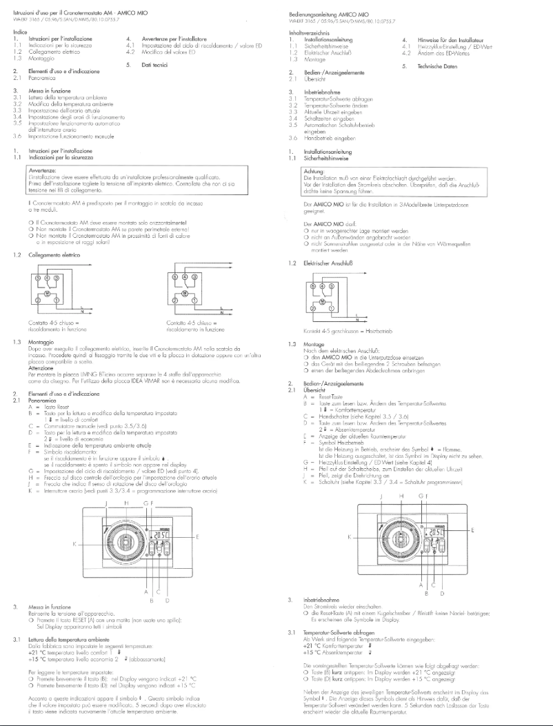 Page 1 de la notice Manuel utilisateur Grässlin Amica Mio