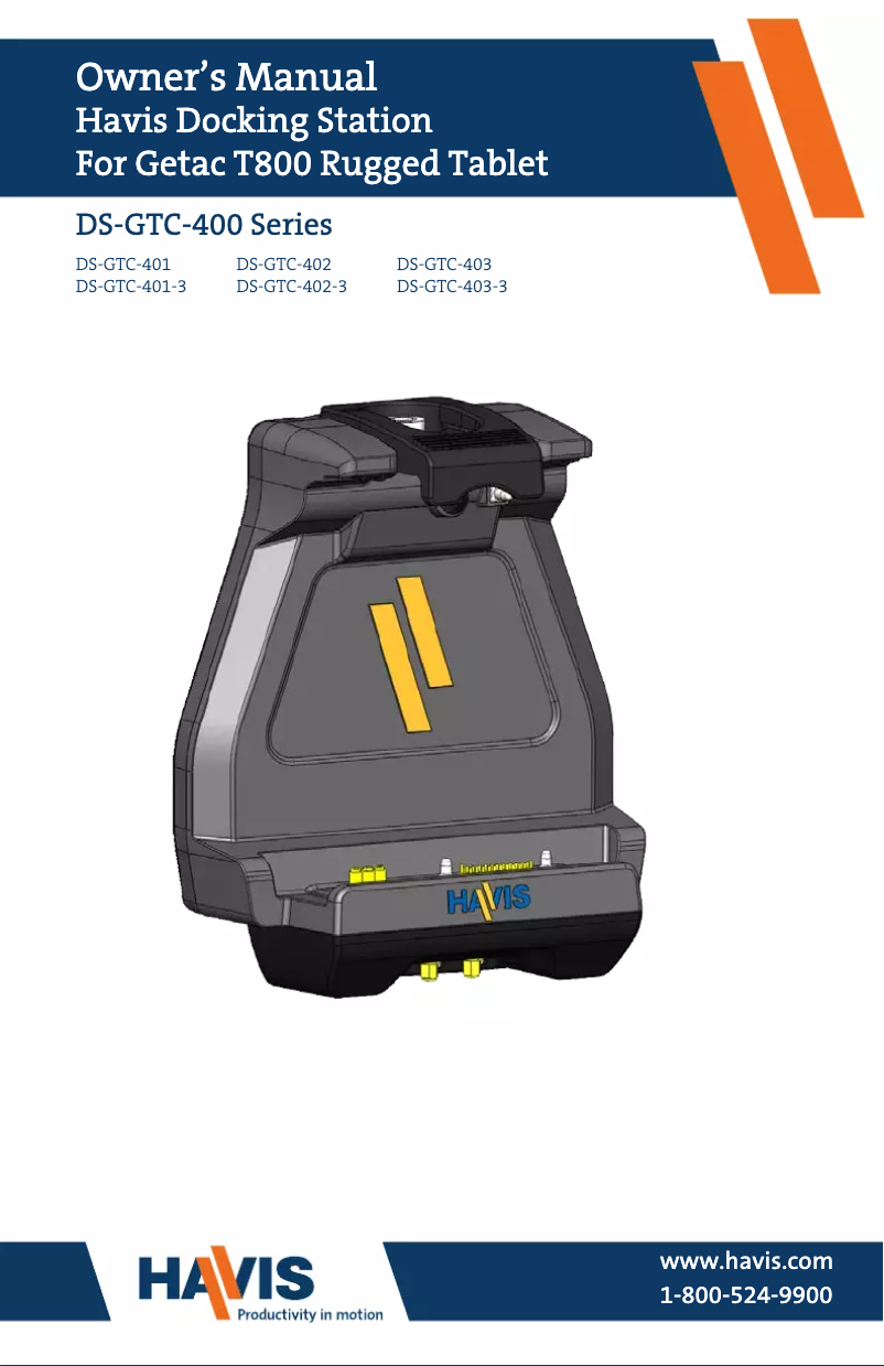 Page 1 de la notice Manuel utilisateur Havis DS-GTC-402-3