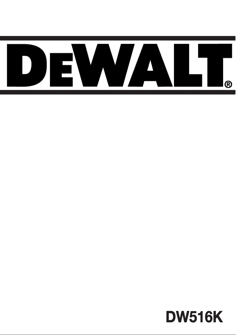 Página 1 del manual Manual de usuario DeWalt DW516K