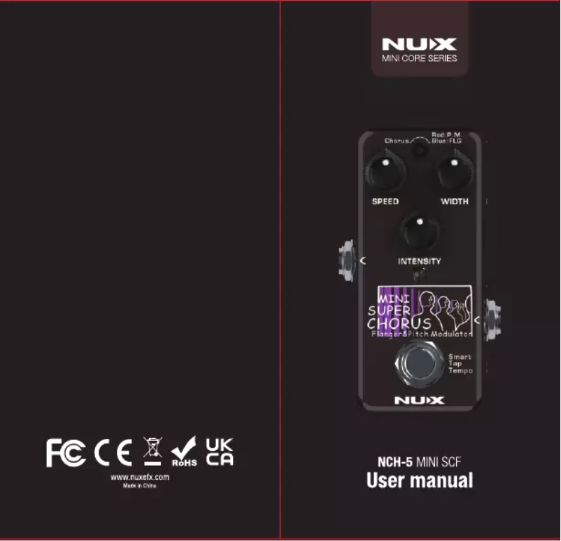 Page 1 de la notice Manuel utilisateur NUX Mini SCF