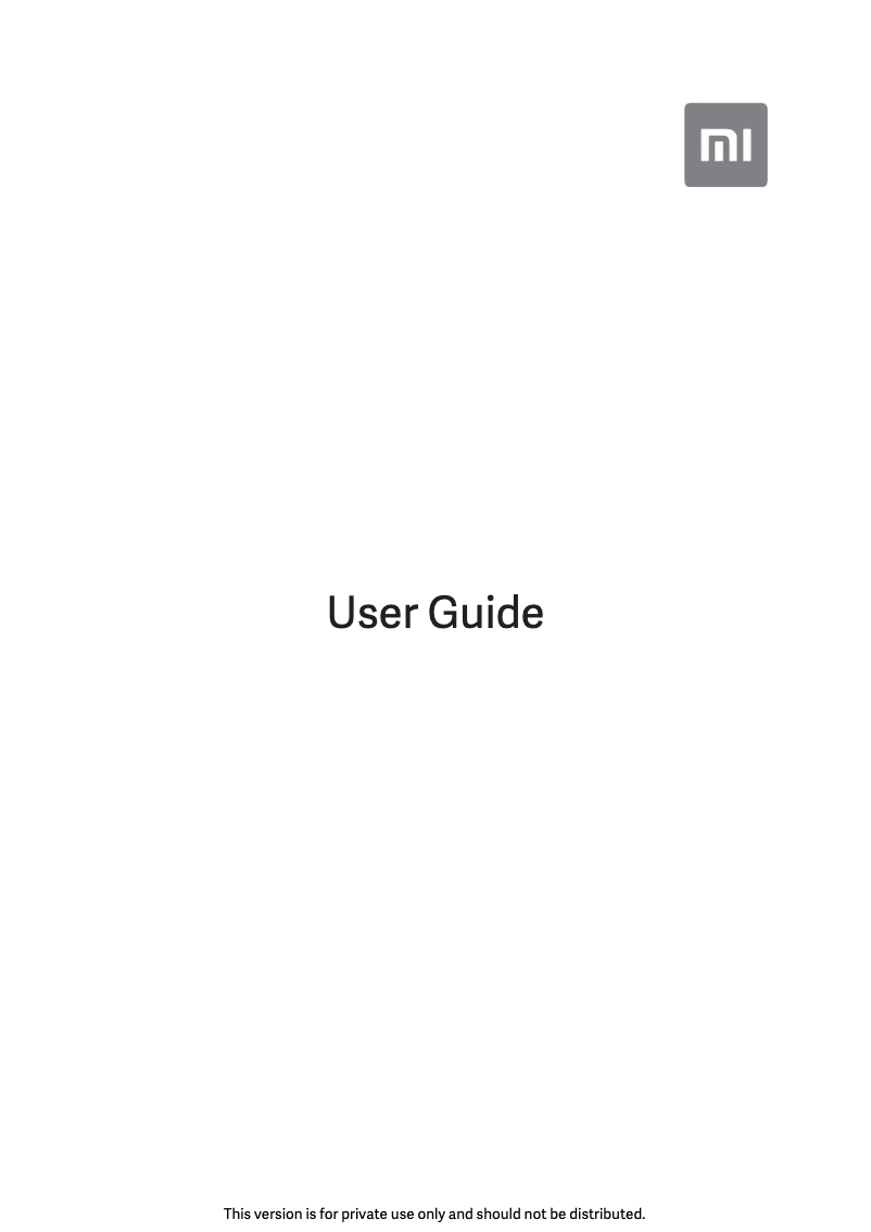 Page 1 de la notice Manuel utilisateur Xiaomi Mix 4