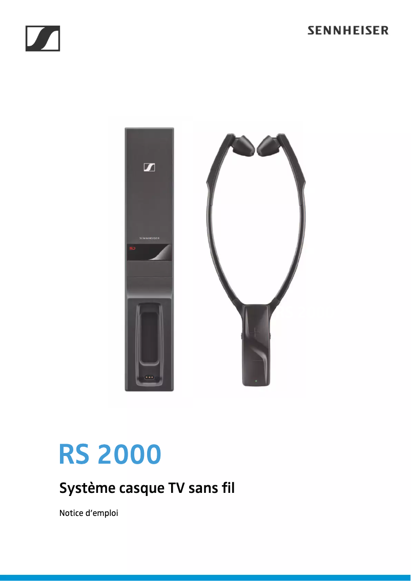 Page 1 de la notice Manuel utilisateur Sennheiser RS 2000
