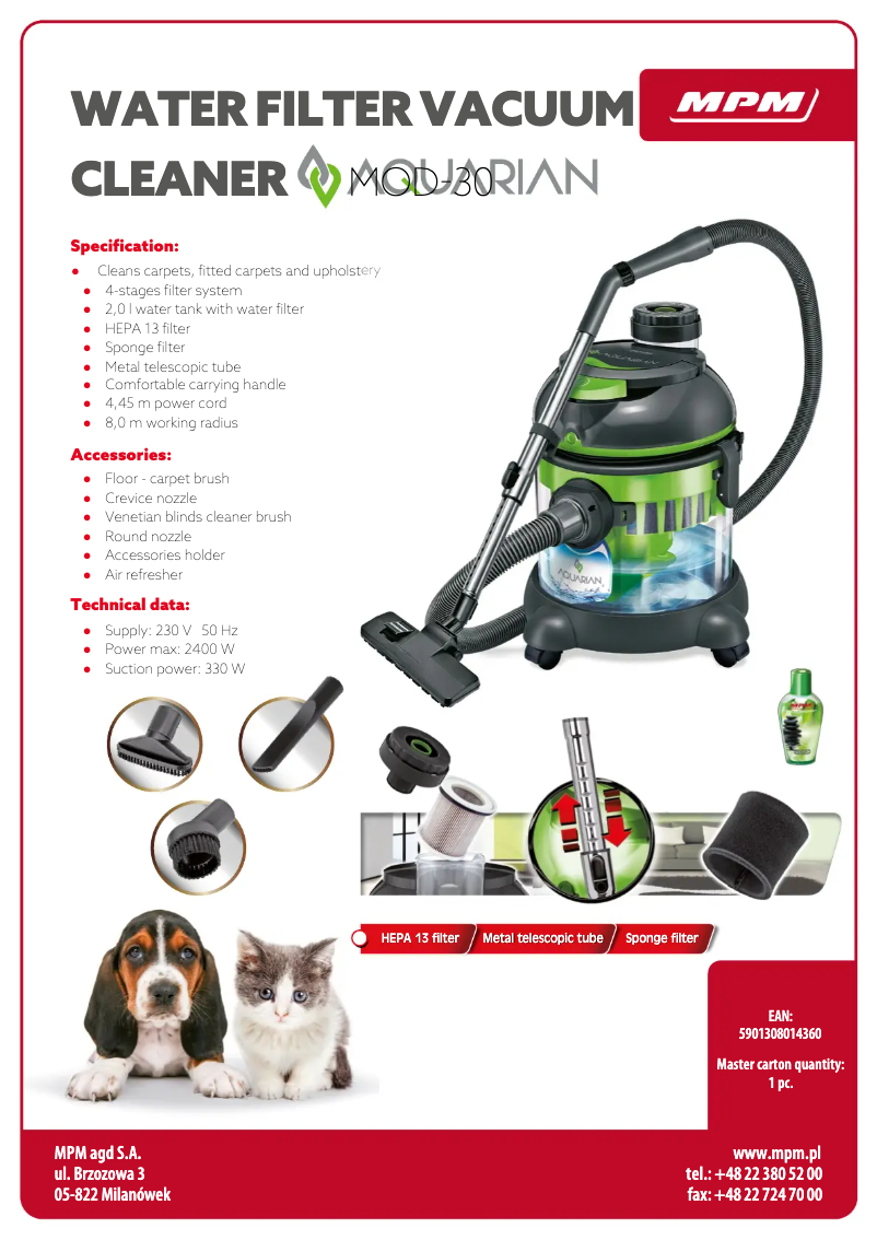 Page 1 of the manual Technical Sheet MPM MOD-30