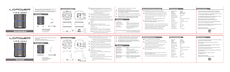 Page 1 de la notice Manuel utilisateur LC-Power LC-SP-3B