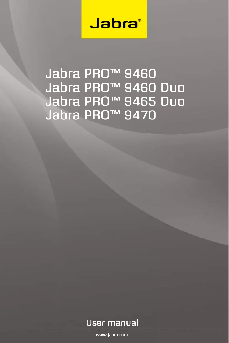 Page 1 de la notice Manuel utilisateur Jabra Pro 9465